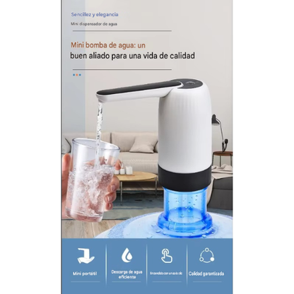 Dispensador de Agua Eléctrico Recargable - Agua al Instante con un Solo Toque