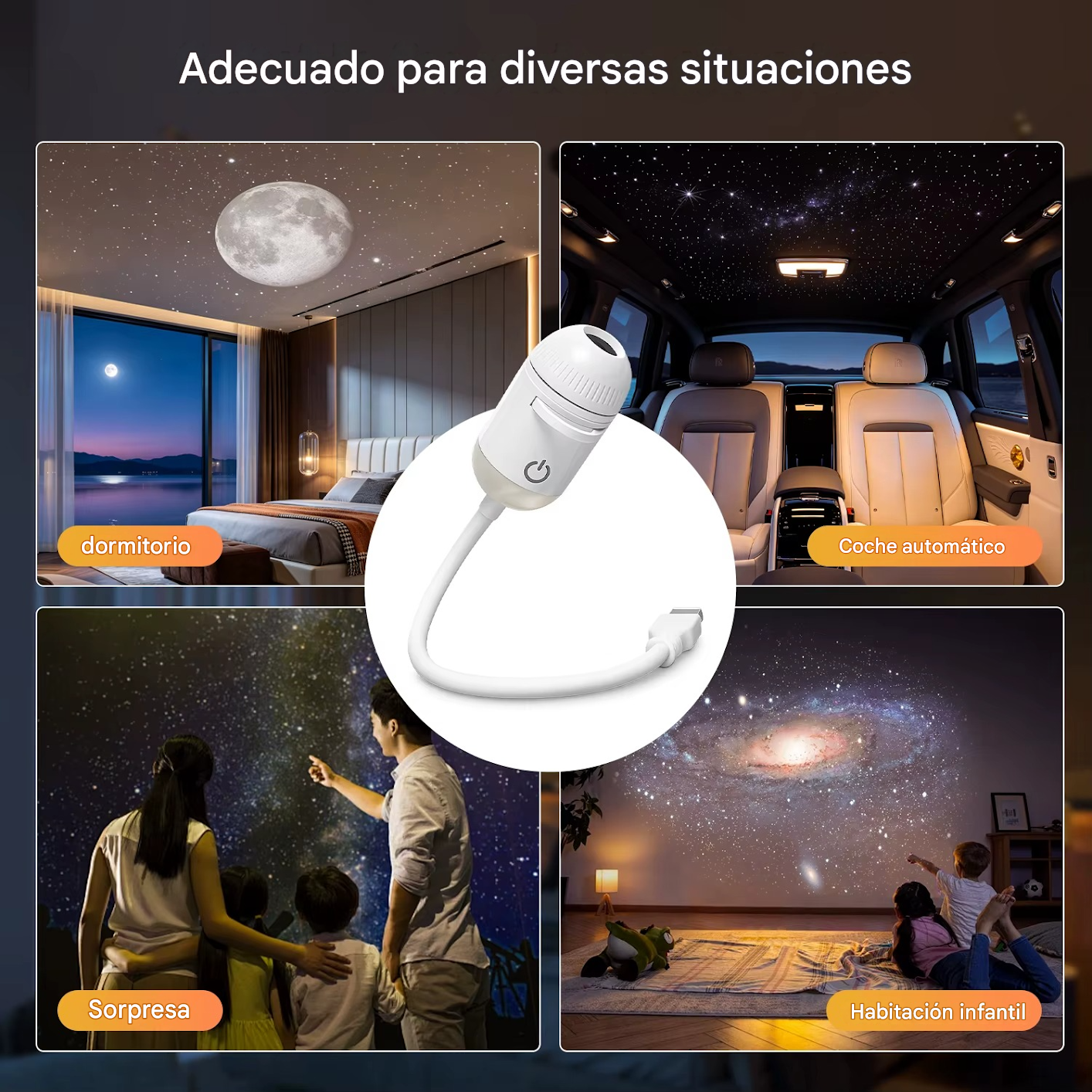 🌌 Mini Proyector Galaxy USB - Convierte cualquier habitación en un universo de estrellas en segundos ✨