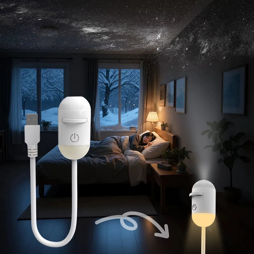 🌌 Mini Proyector Galaxy USB - Convierte cualquier habitación en un universo de estrellas en segundos ✨